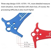 cheap Hand Tools-Bicycle Chain Wear Indicator Ruler Repair Tool Stainless Steel Mountain Road Bike Chain Gauge Measurement Checker Screw Diameter