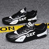 voordelige Casual Sneakers-Witte kunstleren sneakers voor heren – comfortabel, ademend en trendy voor casual gebruik en een actieve levensstijl.