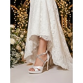 economico sposa-scarpe con plateau argentate da donna - eleganti décolleté da sposa per matrimoni in città