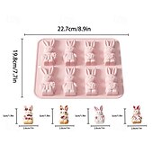 cheap Cake Molds-Easter Bunny Silicone Molds, 3D Bunny Chocolate Mold Easter Rabbit Mould, Suitable for Making Easter Treats, Baking, Cakes, Jellies, Ideal for Easter Party &amp; Home DIY Crafts