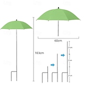 Χαμηλού Κόστους Κηπουρική-ομπρέλα για σκίαστρο εξωτερικού χώρου για φυτά, ρυθμιζόμενο στέγαστρο κήπου, εξωτερική ομπρέλα προστασίας φυτών με ένθετο εδάφους, κατάλληλη για όλες τις εποχές