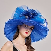 baratos Fascinadores &amp; Chapéus-Derby Chapéus Chapéu de Igreja Chapéu Kentucky Derby Senhora Mulher nobre Fantasia Mulheres Derby Coquetel Plastrão Adulto Chapéu Verão Primavera