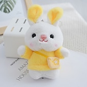 baratos Brinquedos Originais-Chaveiros de coelhinho de pelúcia em miniatura para cestas de Páscoa, lindos enfeites de mochila em formato de coelho de pelúcia com bolsinha, lembrancinhas para festas infantis, prêmios para caça aos