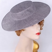 billige Fascinatorer-fascinators Sinamay Bryllup Bursdag Elegant Årgang Med Tyll Hodeplagg Hodeplagg