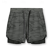 voordelige Hardloop Shorts-Voor heren Hardloopshorts Atletische shorts Sportbroek Trekkoord Zak 2 in 1 Met compressievoering Short / Broekje Casual Dagelijks Buiten Zomer Lente Sneldrogend Lichtgewicht Vochtregelerend