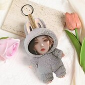  カスタム面白い顔のぬいぐるみキーホルダー、パーソナライズされた写真イースターバニーキーホルダーギフト写真人形ウサギの耳、ソフトバッグチャーム、バックパックアクセサリー、子供、ガールフレンド、花嫁介添人へのギフト