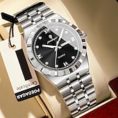 abordables Relojes de Cuarzo-872 nuevo reloj clásico de negocios de acero inoxidable ultrafino para hombre, reloj de pulsera de cuarzo luminoso resistente al agua