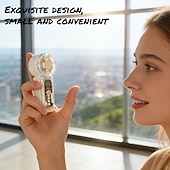 abordables Ventilateurs-Ventilateur portable de poche, mini ventilateur haute vitesse 22 000 tr/min avec 100 vitesses, autonomie de 24 h, écran LED, ventilateur turbo personnel idéal pour les voyages et les activités de