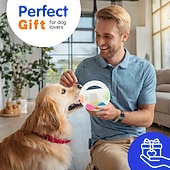economico Giocattoli Interattivi-1 palla giocattolo per cani in TPR resistente, interattiva e squittente, per digrignare i denti &amp;addestramento, razza media consigliata, non necessita di batteria