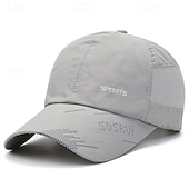 billiga Kepsar, Hattar och Visir-Basebollkeps Löparmössa Solhatt Unisex Holk Joggingkeps Grafisk Klassisk Solskydd Vindtät Värmeavledning för Tennis Baseboll Löpning Sommar Vår Mörkgrå Svart Vit