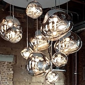 preiswerte Globusdesign-20 cm Single Design Pendelleuchten Metall Glas LED Nordischer Stil 110-240 V