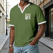  Men's BOB MADE ME DO IT Funny Humorous Waffle Knit V Neck Short Sleeve T Shirt Graphic Casual Fit Daily Wear Gift for Him Designer Clothing Apparel S M L XL XXL XXXL