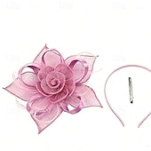 abordables Fascinadores-Fascinators Lino Tejido Boda Cumpleaños Elegante Vintage Estilo lindo Con Pluma Cintas Celada Sombreros