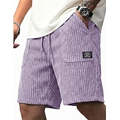 economico Pantaloncini casual-Per uomo Shorts Pantaloncini casual Pantaloncini di velluto a coste Tasca Semplice Comodità Traspirante Corto Casuale All'aperto Vacanza Vacanza Streetwear Nero Bianco Inelastico