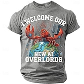  Hombre Argot divertido Camiseta Manga Corta Camiseta Impresión 3D Cuello Barco Camisa Moda Diario Diario Calle Rojo Verano Primavera Ropa S M L XL XXL XXXL