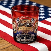 billiga U.S. 250-årsjubileum-amerikansk whiskyflaska för 250-årsjubileum &amp;Glasset vi folket patriotisk självständighetsdagspresent, 1776-2026 patriotisk karaff med 2 whiskyglas, amerikansk flagga Liberty Bell Capitol-design,