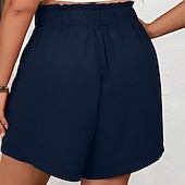 economico Pantaloncini corti-Per donna Shorts Pantaloncini Estivi Shorts da Spiaggia Pantaloncini casual Vacanza Moda Casual Quotidiano Corto Vita Alta Tinta unica Semplice Tasca Elastico in vita Asciugatura Rapida Morbido