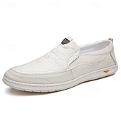 preiswerte Slipper Schuhe-Weiße, leichte und bequeme Herren-Slipper zum Hineinschlüpfen – atmungsaktive Alltagsschuhe für Reisen, Autofahren, Büro, Wochenend-Outfits, Resort-Abende und einen eleganten Freizeitlook.