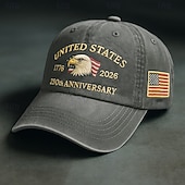 preiswerte U.S. 250. Jahrestag-250. Jubiläums USA Hut Vereinigte Staaten Baseballmütze Vintage Bestickte Mütze 250 Jahre Amerikanisches Jubiläum Hut Adler patriotische Stickerei Semiquincentennial