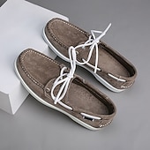 abordables chaussures de bateau-Mocassins à lacets en daim marron pour homme – chaussures habillées décontractées, idéales au quotidien, au bureau et pour un look élégant en extérieur.