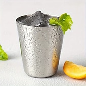 abordables Utensilios de cocina y gadgets-Juego de 5 vasos de acero inoxidable, vasos de vino portátiles con estuche de cuero, diseño en forma de bala, ideales para acampar, bares y restaurantes, duraderos y apilables, disponibles en