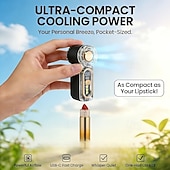 abordables Ventilateurs-Ventilateur portable de poche, mini ventilateur haute vitesse 22 000 tr/min avec 100 vitesses, autonomie de 24 h, écran LED, ventilateur turbo personnel idéal pour les voyages et les activités de