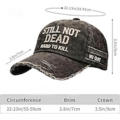 economico I regali-Cappellino da baseball Still Not Dead per uomo, cappello regolabile Hard to Kill, cappello da papà con umorismo vintage, cappello sportivo casual per esterni, cappello da baseball resistente in stile
