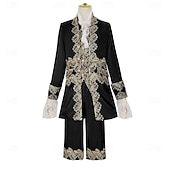 economico Outfit-Retrò Vintage Rococò Lunghezza al ginocchio Pantaloni Gilet Collari falsi Principe Gentiluomo Nobile Costume Per uomo Halloween Carnevale Mascherata Fiera Rinascimentale Festa a tema retrò Adulti