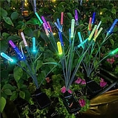 abordables Luces de camino y linternas-2 luces solares de exterior con forma de estaca de burbujas de 10 cabezas, impermeables, con LED oscilantes para jardín, patio, césped, camino, villa, fiesta, cumpleaños, vacaciones e iluminación de