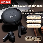 זול auriculares-Lenovo LE253 Headphones TWS Wireless Bluetooth 6.0 ANC Noise Reduction HiFi Sound Earphones Game Sports Headset With Mic Earbuds