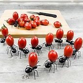 billiga Event &amp; Party Supplies-60 st myrdesignade fruktgafflar, återanvändbara fruktplockare djurförrättsgafflar för mellanmål tårta dessert för kök halloween födelsedagsfesttillbehör