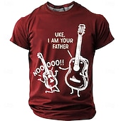  Festival musicale Per uomo Musica Divertente Chitarra Maglietta Manica Corta maglietta Stampa 3D Girocollo Camicia Moda Quotidiano Quotidiano Streetwear Blu Nero Rosso Estate Primavera Abbigliamento