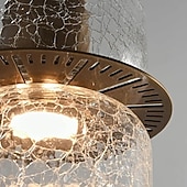 levne Design bubnu a kuželu-Kreativní závěsné světlo z prasklého skla, čiré jantarové, do jídelny, ložnice, baru, obchodu s LED diodami, nastavitelné, moderní