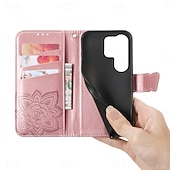cheap 2026 Samsung Galaxy S26 Series-Phone Case For Samsung Galaxy S26 S26 Plus S26 Ultra Wallet Case Flip Cover with Wrist Strap Kickstand Butterfly Retro TPU PU Leather