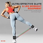 baratos Massajadores de Corpo-Faixas de resistência para tornozelo, faixas para exercícios com tornozeleiras, equipamento para treino de glúteos, equipamento para exercícios de glúteos e pernas femininas.