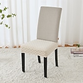 levne Potah na jídelní židli-Strečový žakárový diamantový potah na sedák s elastickým potahem, dvojité elastické pásky, prachotěsný chránič sedáku do jídelny, kuchyně, hotelu