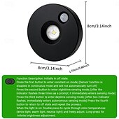 cheap Sensor Night Lights-LED Translucent Tri-color Dimmable Touch Control Adjustable Magnetic Light Atmosphere Lamp Energy-saving with Charger Modern Minimalist Wardrobe Bedside Bedroom Study Cabinet Showcase Wine Cabinet Kit