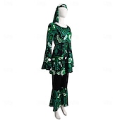 economico Outfit-Set Retrò Vintage Anni '70 Blusa / Camicia Pantaloni Copricapo Lunghe Hippie Disco Geometrico Costume Per donna Halloween Carnevale Festival Musicale Festa a tema retrò Adulti Blusa Pantaloni