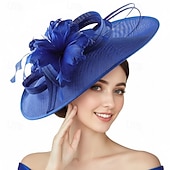 economico Fascinatori-Fascinator Tessuto Matrimonio Compleanno Elegante Vintage Carino Con Piuma Floreale Copricapo Copricapo
