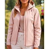 voordelige Waterdichte jassen-Dames Windjack Softshell jas Wandeljack Buiten waterdicht Winddicht Wandeloutfits Wandelkleding Lente Herfst Kleding Bovenlichaam Vissen Kamperen / wandelen / grotten verkennen Hardlopen Effen Kleur