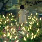 abordables Luces de camino y linternas-2 luces solares de exterior con forma de estaca de burbujas de 10 cabezas, impermeables, con LED oscilantes para jardín, patio, césped, camino, villa, fiesta, cumpleaños, vacaciones e iluminación de