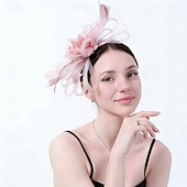 economico Fascinatori-Fascinator Rete Matrimonio Compleanno Elegante Vintage Carino Con Piuma Tulle Copricapo Copricapo