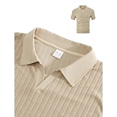 economico Polo Classico da Uomo-Per uomo Top a Maglia a Coste Polo da Golf Casuale Lavoro Bavero Colletto Polo a Coste Manica Corta Essenziale Moderno Tinta unica Bottoni Lavorato a maglia Primavera &amp; Estate Tutte le stagioni
