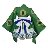 billiga Animekostymer-Havsäventyrare Stråhattpirat Animé Klänningar Kläder Maskerad Cosplay-kostymer Kimono Anime Expo Kostym Till Dam Vuxna