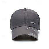 billiga Kepsar, Hattar och Visir-Basebollkeps Löparmössa Solhatt Unisex Holk Joggingkeps Grafisk Klassisk Solskydd Vindtät Värmeavledning för Tennis Baseboll Löpning Sommar Vår Mörkgrå Svart Vit