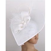 cheap Fascinators-Fascinators Polyester Wedding Birthday Vintage Cute Retro With Feather Headpiece Headwear
