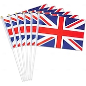  Fußball-Weltmeisterschaft 2026 Fahne Handflagge UK Ventilator Cosplay Kinder Erwachsene Unisex Maskerade Party Fußballspiel Verkleiden