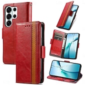 cheap 2026 Samsung Galaxy S26 Series-Phone Case For Samsung Galaxy S26 S26 Plus S26 Ultra Wallet Case Flip Cover with Wrist Strap Kickstand Retro TPU PU Leather