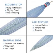 baratos Cabelo de crochê-Cabelo trançado pré-esticado com brilho, 2 pacotes, extensões de cabelo trançado pré-desfiado de 30 polegadas (76 cm), tranças de cabelo de 30 polegadas (pacote com 2)