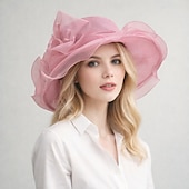 baratos Fascinadores &amp; Chapéus-Derby Chapéus Chapéu de Igreja Chapéu Kentucky Derby Senhora Mulher nobre Fantasia Mulheres Derby Plastrão Festival de Corridas de Cavalos Adulto Chapéu Primavera Verão